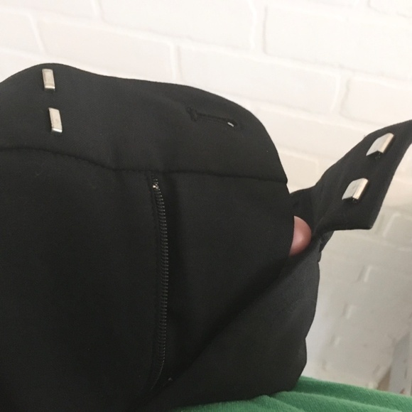 Club Monaco Women’s Trousers Ankle Pants Darted Pockets Tropical Wool Black 00 - Picture 12 of 13